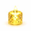 Acrylic Crystal LED Flameless Tea Light Candle – Assorted Colours Acrylic crystal LED flameless tea light candle with warm yellow glow