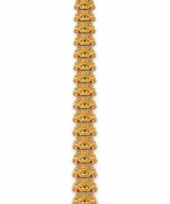 Antique gold peacock panel bridal jadai hair jewellery full length 60 cm