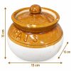 Round Ceramic Storage Jar with Lid – 1L Round ceramic storage jar showing 15 x 15 x 15 cm measurements