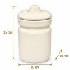 Big Cylinder Ceramic Storage Jar with Lid Big cylinder ceramic storage jar showing 15 x 10 x 10 cm measurements