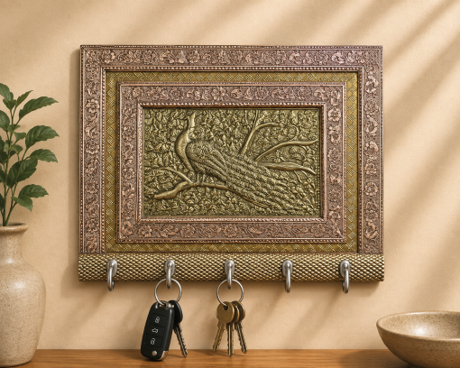 Peacock Gold Key Holder Gift Home Decor Peacock gold key holder home decor