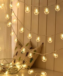 14 LED diya copper serial string lights in warm white for Diwali decoration