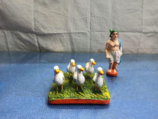 Duck (Vaathu) Clay Golu Doll Set Traditional Duck Vaathu clay Golu doll set for Navaratri Kolu