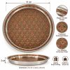 Traditional embossed pooja thali measurement image, 31 × 31 × 3 cm