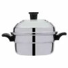 Euro Style Stainless Steel Idli Pot – 6 Pits with Dhokla Plate Euro Style Stainless Steel 6-pit idli pot with dhokla plate