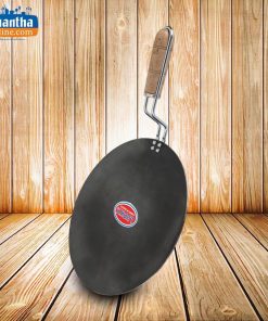 12 inch iron dosa tawa with wire wooden handle