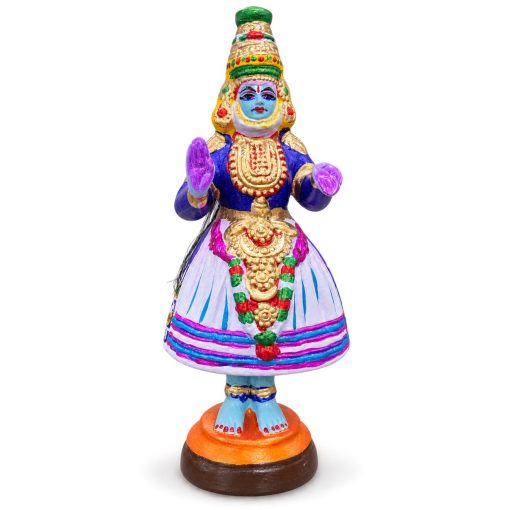 Kathakali Tanjore Thalayatti Pommai Doll – 30 cm Lord Krishna Tanjore Thalayatti Pommai 30 cm front view