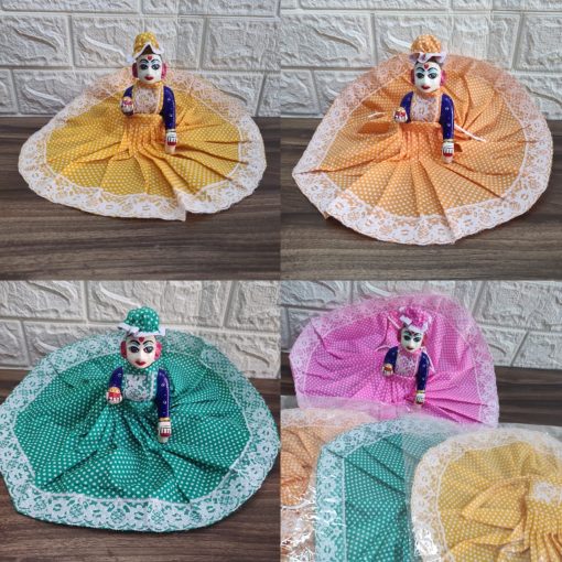 Laddu Gopal Cotton Krishna Dress – Size 3 Single Piece Assorted Assorted cotton Krishna dress poshak for Laddu Gopal Size 3