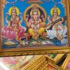 Lakshmi Ganesha and Saraswati Framed God Photo 33 x 26 cm