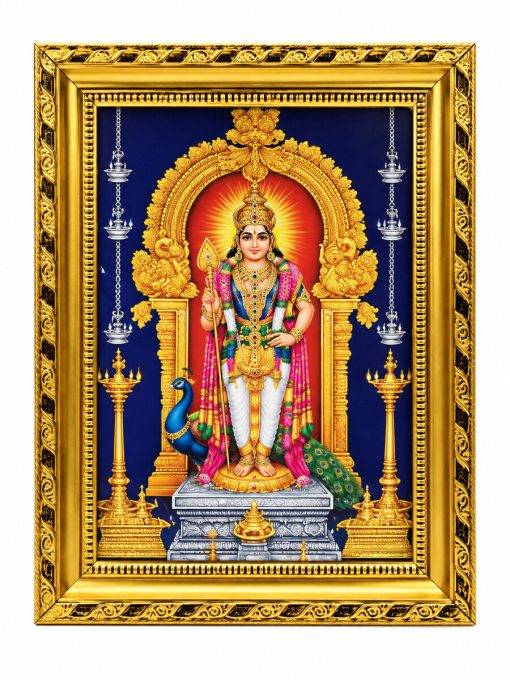 Lord Murugan Framed God Photo – 26 × 20 cm Lord Murugan Framed God Photo 26 x 20 cm