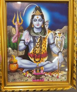 Lord Shiva Framed God Photo 33 x 26 cm