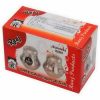 RAAJ Stainless Steel Pepper & Salt Shaker Set with Stand Detail view of RAAJ Stainless Steel seasoning containers and toothpick holder