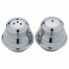 RAAJ Stainless Steel pepper and salt shaker set with stand and toothpick holder