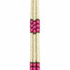 White Artificial Flower Garland with Pink Lotus Buds – 7 ft White artificial flower garland with pink lotus buds, 7 ft
