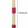 White Artificial Flower Garland with Pink Lotus Buds – 7 ft White and pink lotus-bud garland showing 7 ft 213 cm length