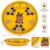 Yellow Krishna Shrinathji Decorative Pooja Thali with Bowls – 27 cm Yellow Krishna Shrinathji decorative pooja thali with two bowls 27 cm
