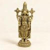 Gold-tone Lord Venkateswara statue, full view